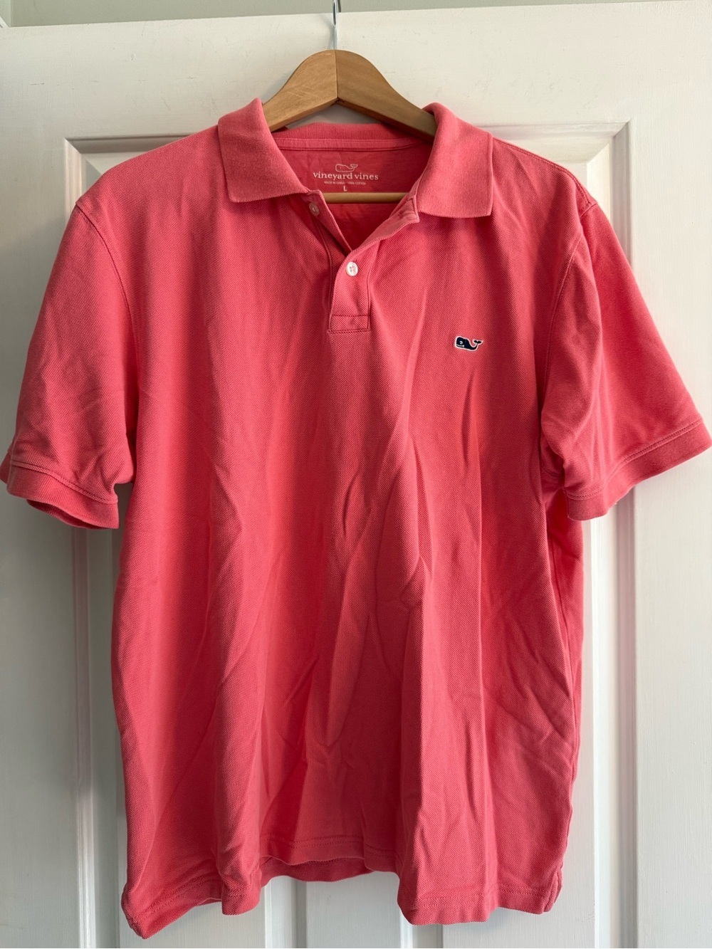 Vineyard Vines Watermelon Cotton Men’s Pique polo size Large.